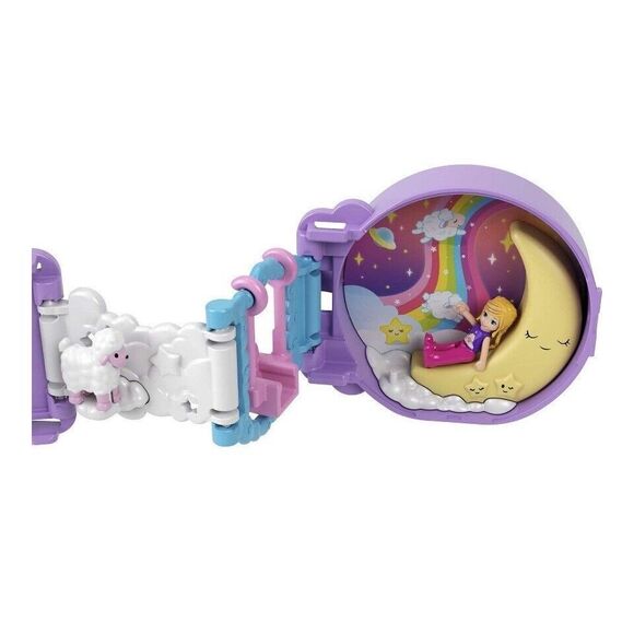 2022 Mattel Polly Pocket Pajama Party Sleepy Pets Compact - Sheep compact - Picture 4 of 5